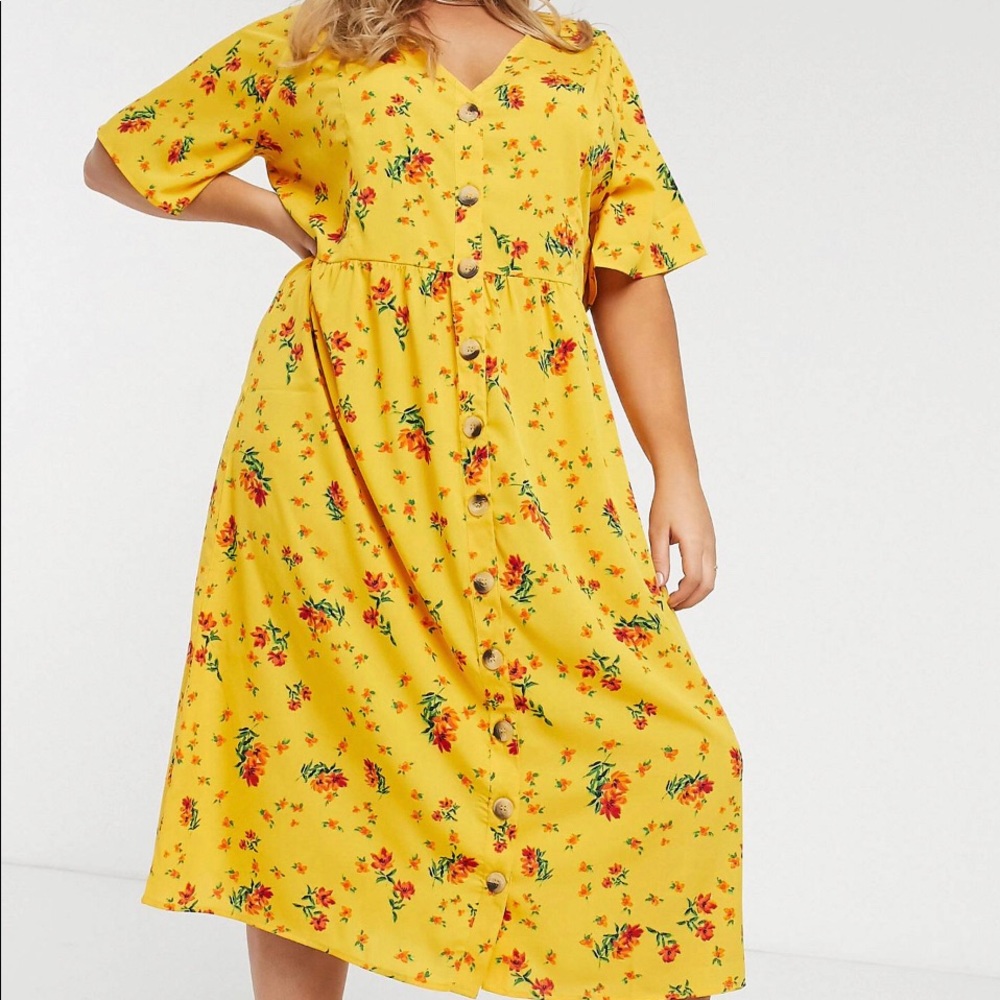 Yellow Floral Dress